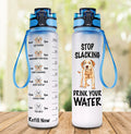 WATER TRACKER BOTTLE PERSONALIZED LABRADOR DRINK YOUR WATER - myfunfarm - clothing acceessories shoes for cow lovers, pig, horse, cat, sheep, dog, chicken, goat farmer