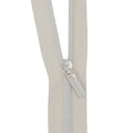 White #5 Nylon Nickel Coil Zipper + Pulls