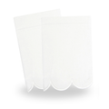 White Scalloped Tea Towels, Set of 2