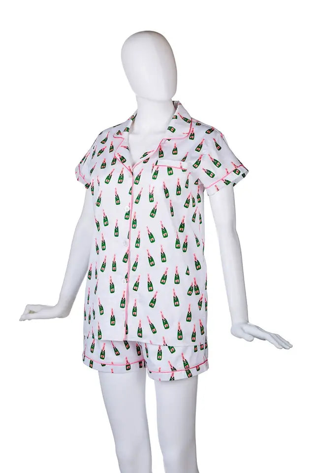 Wholesale Pajama Short Set - Champagne