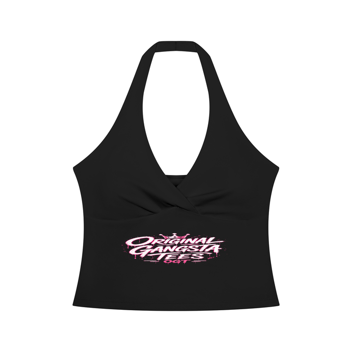 Women’s Ruched Halter Yoga Tank Top