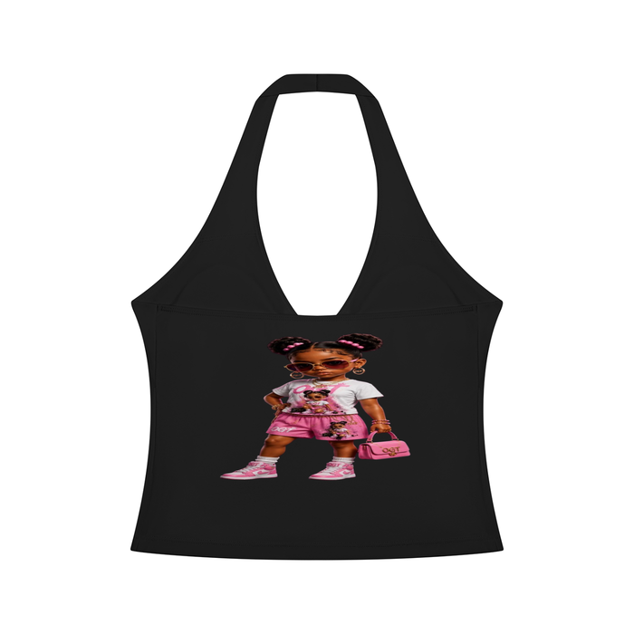 Women’s Ruched Halter Yoga Tank Top
