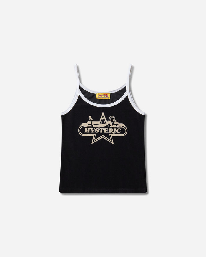 Hysteric Glamour Star Woman Camisole Black T-Shirts Top 01261CR08 96