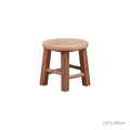 WOODEN STOOL RD LOW (HFH6510)