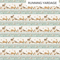 Woodland Heart - Border Stripe Blue Multi - DP28721-42