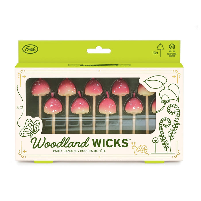 Woodland Wicks - Mushroom Party Candles in Packaging