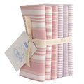 Woven Tea Towel Fat Quarter Bundle - Red/Plum