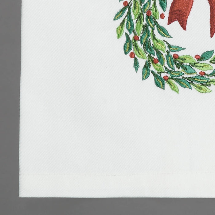 Wreath Bow Kitchen Towel - Christmas-[product_category]-Whatsoever Things