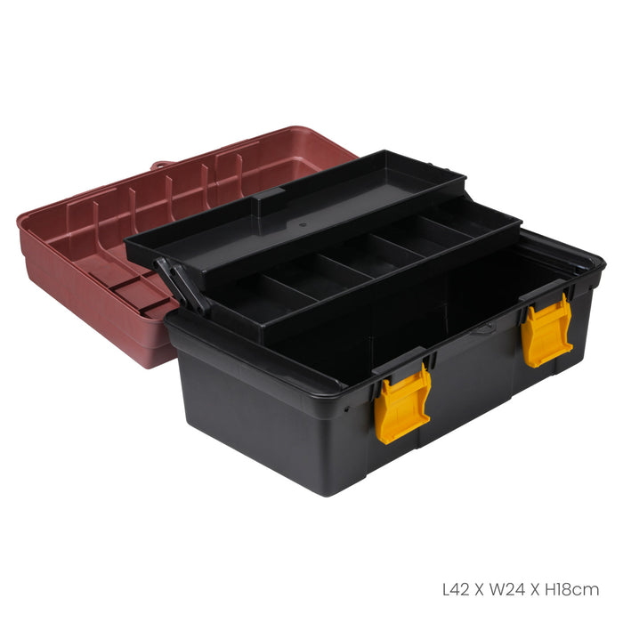 ZIPPY TOOL BOX W/2 LEVEL TRAY (7706)